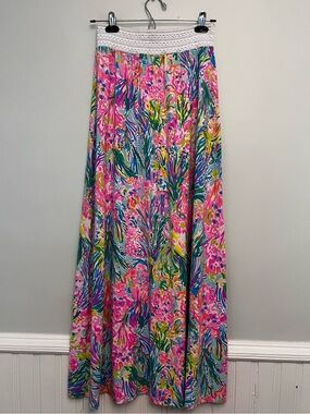 Lilly Pulitzer Tropical Nola Beach Maxi Skirt, Size Medium